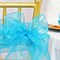 10 Pieces Turquoise Organza Chair Sashes 8"x108" Sheer Elegant Bow Accent